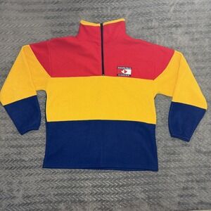 Vintage Niagara Falls Canada Jacket Men Small Color Block 90s Fleece Quarter Zip